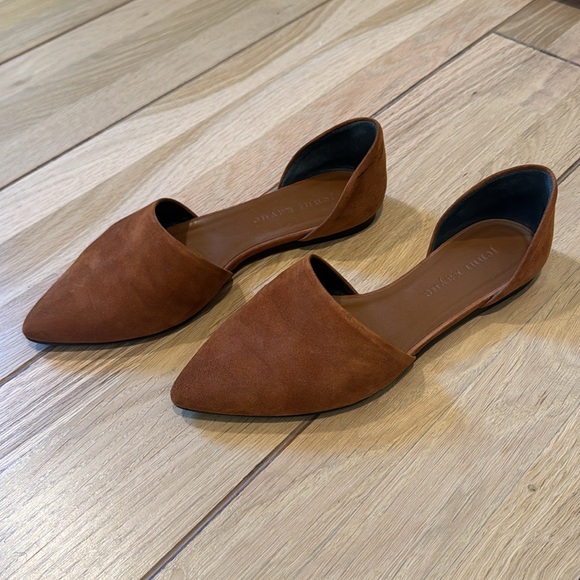 JENNI KAYNE d’Orsay Flats in Suede Vero Cuoio in Saddle (Camel) sz 37 RARE & EUC - Picture 6 of 11